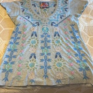 JOHNNY WAS ORIEL FLUTTER TEE